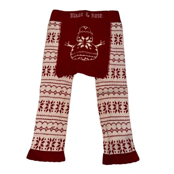 Blade & Rose Snowman Pants Red White Size 6-12 Months - Picture 1 of 3
